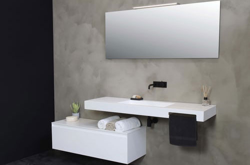 Hanging double marble bathroom cabinet Hanging double marble bathroom cabinet